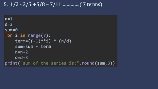 Sum Of Series / Sequence in Python смотреть онлайн