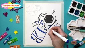 Как нарисовать космонавта // космонавт рисунок