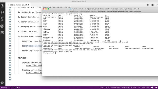 Running MySQL in Docker Container and docker logs [DOCKER-HANDS-ON] смотреть онлайн