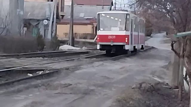 Волгоградский трамвай Tatra T6B5SU №2839. Маршрут №10 смотреть онлайн