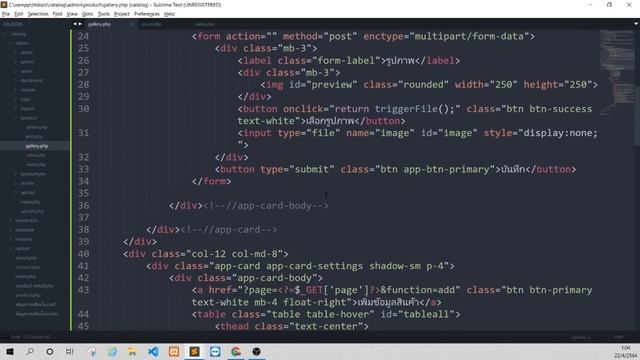 SP.30 จัดการแกลลอรี่สินค้า (สอนเขียนระบบ CATALOG ด้วย PHP + Bootstrap 5 | 2021) смотреть онлайн