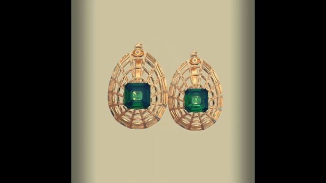 Spider web earrings. 3d-model. Серьги-паутина. 3д-модель. смотреть онлайн
