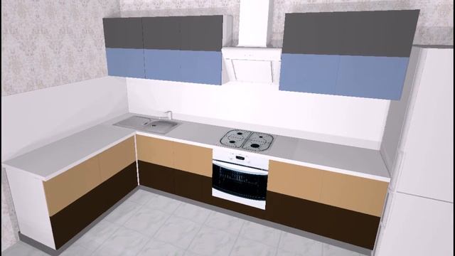 PRO100 проект кухни в новострое на заказ в Харькове смотреть онлайн