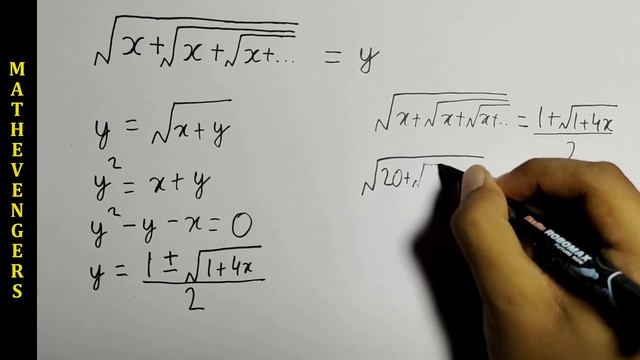 General Formula For sqrt(x+sqrt(x+sqrt(x+... смотреть онлайн
