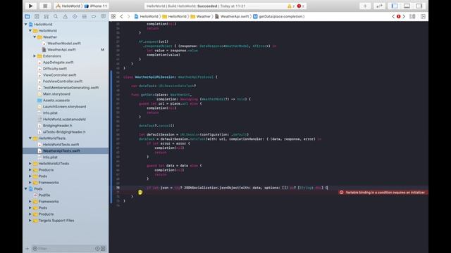 URLSession - parse Weather JSON | Xcode Quick Tip #28 смотреть онлайн