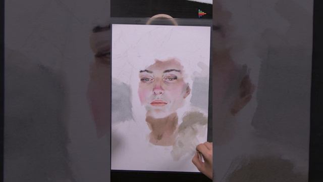 Портрет девушки акварелью. Рисует художник Анна Иванова. Подписывайтесь на канал! смотреть онлайн