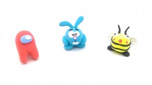 Лепим из воздушного пластилина Амонг Ас Кроша Пчелу