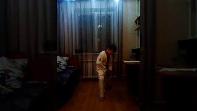 Стойки и удары руками на жёлтый пояс по тхэквондо смотреть онлайн