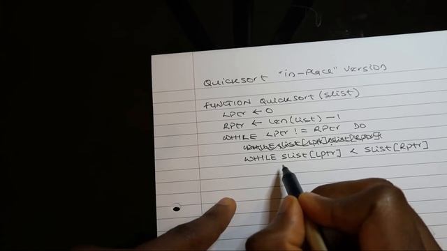 Quick Sort Algorithm Pseudocode смотреть онлайн