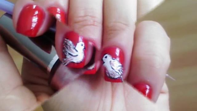 Nail Art Design Spring/Summer Toe/Finger nails - Dove Birds смотреть онлайн