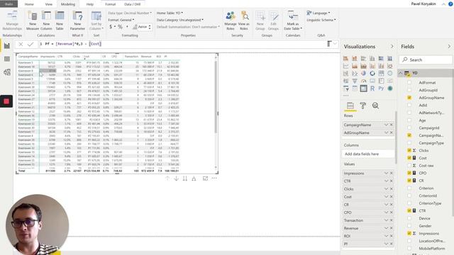 Power BI: Визуализация данных из API Яндекс Директ смотреть онлайн