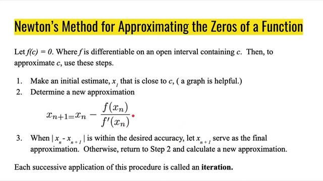 Calculus Section 3.8 Newton's Method смотреть онлайн