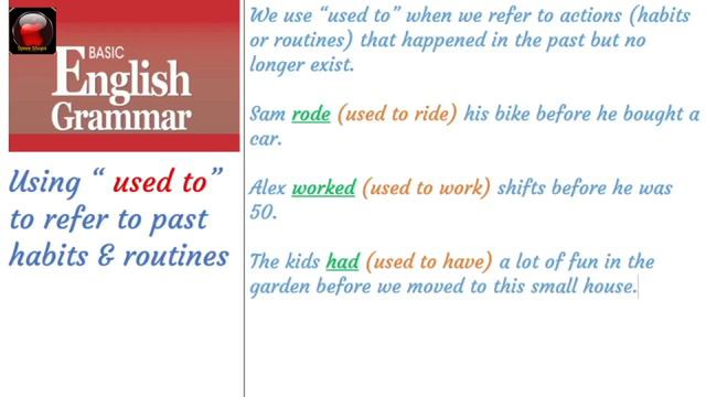 Live English 5 (using "used to" to refer to past habits and routines смотреть онлайн