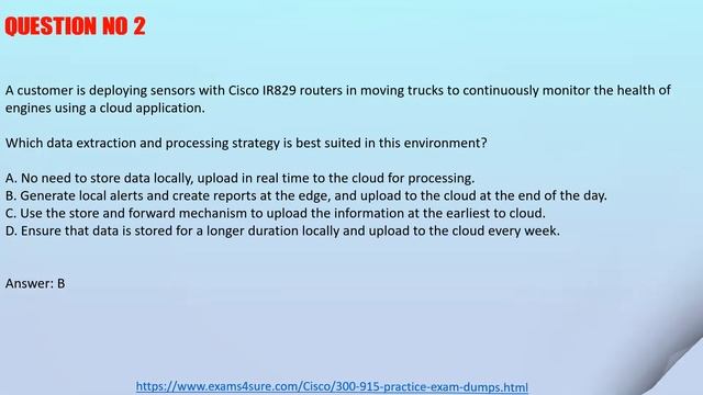 Developing Solutions Using Cisco IoT and Edge Platforms (DEVIOT) Exam Questions смотреть онлайн