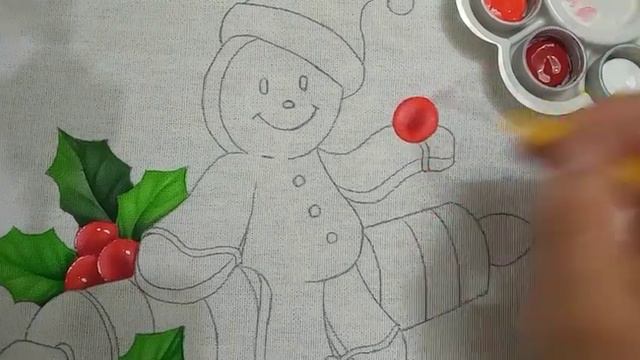 Rolo com Ginger Pintura em Tecido Parte 1 - AULA 407 Bruno Silva - Projeto de Natal смотреть онлайн