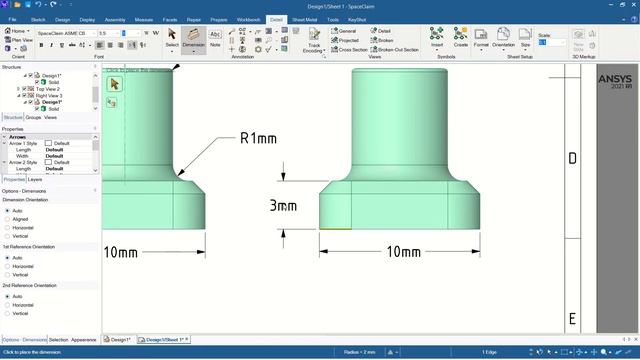 Ansys SpaceClaim 2021 Drawing Sheet Guide Basic Tutorial For Beginner смотреть онлайн