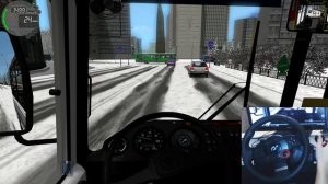 Я ВОДИТЕЛЬ ПАЗИКА  ЗИМНИЙ ДРИФТ НА АТОБУСЕ CITY CAR DRIVING + РУЛЬ