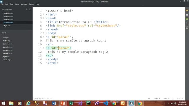 HTML CSS Tutorial 12 CSS Id & class selector смотреть онлайн