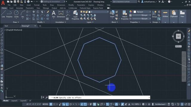 Class_9: AutoCAD Construction Line Command | AutoCAD Spline Command | autocad 2021 tutorial смотреть онлайн