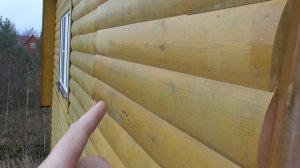 Каркасный дом из доски естественной влажности через год.