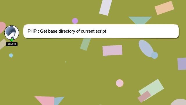 PHP : Get base directory of current script смотреть онлайн