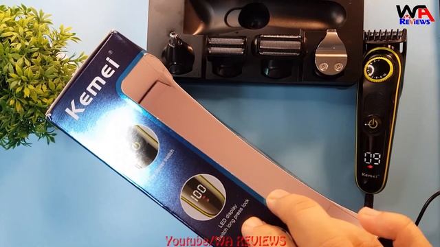 Kemei KM-696 5 In 1 Hair Trimmer Review & Unboxing