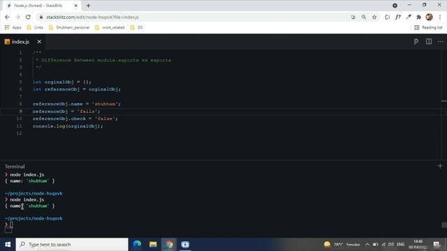 exports vs module.exports in Javascript(NodeJS) in Hindi. смотреть онлайн