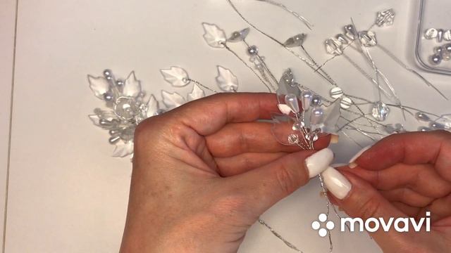 Украшение в волосы ???. DIY Bridal hair accessories ???. Diadema de boda ??? смотреть онлайн