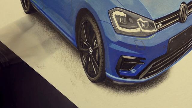VW Golf speed drawing in 3D/ how to paint a car смотреть онлайн