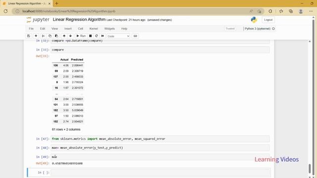 19.2 Linear Regression Algorithm Part 2 смотреть онлайн