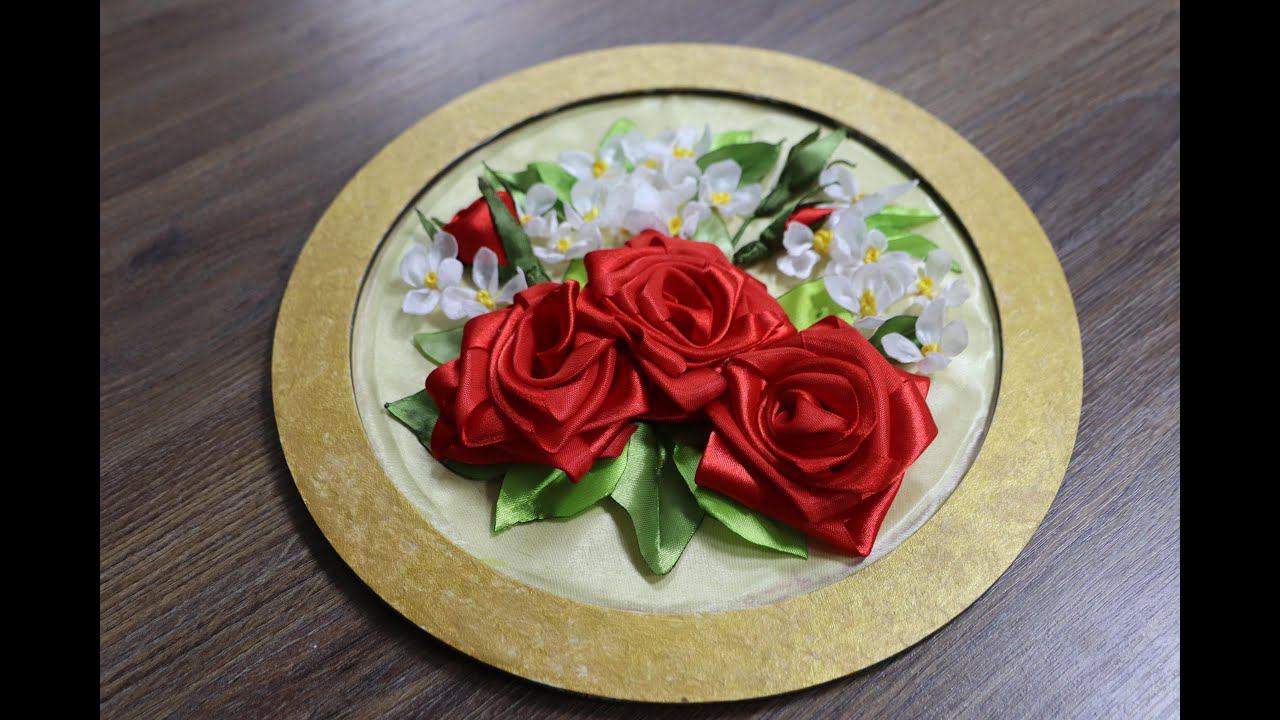 Мастер-класс по вышивке лентами «Розы и жасмин» смотреть онлайн