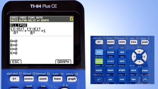 TI84 Plus CE Calculator Graph Horizontal Ellipse смотреть онлайн