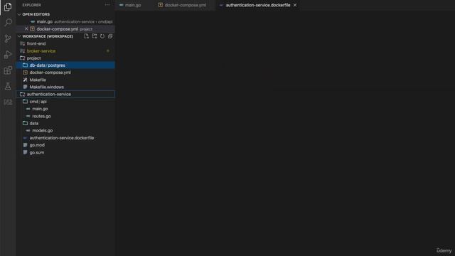 5-5 Updating our docker compose yml for Postgres and the Authentication service смотреть онлайн