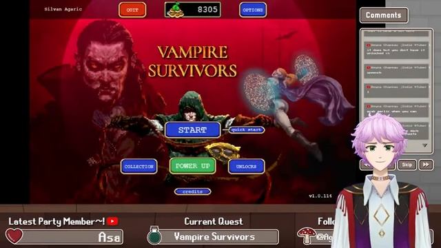 [ Vampire Survivors ] VTuber learns how to dodge the rain / vampires смотреть онлайн