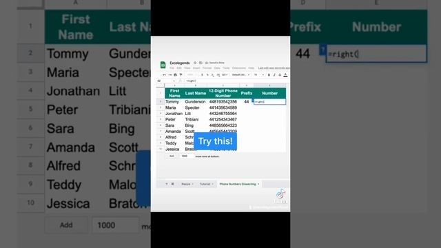 Separate NUMBERS into TWO PARTS with this SIMPLE FORMULA! #excel #tutorial #exceltutorial смотреть онлайн