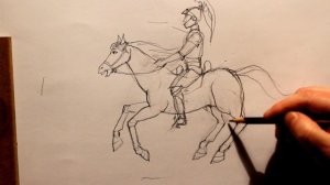 Прорисовка всадника на лошади. Урок 3.
