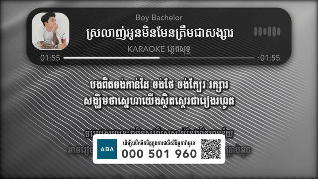 Boy Bachelor ស្រលាញ់អូនមិនមែនត្រឹមជាសង្សារ ភ្លេងសុទ្ធ Karaoke #58 смотреть онлайн