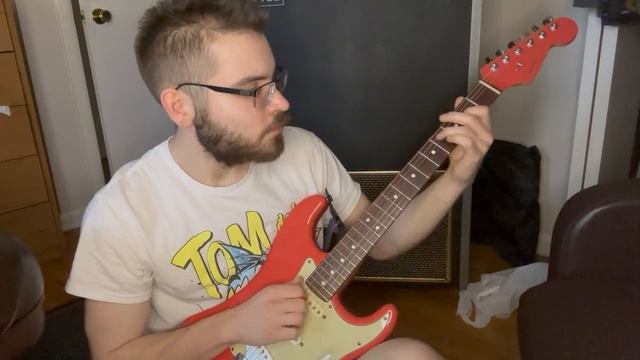 Jamming with a Leslie and a Fender FSR Fiesta Red Stratocaster смотреть онлайн