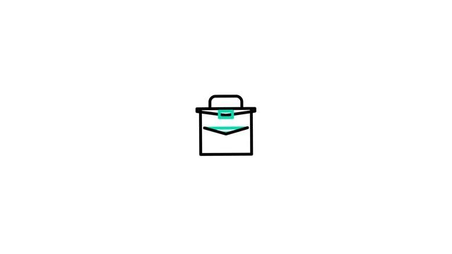 Briefcase icon Lottie JSON animation смотреть онлайн