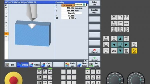 SINUMERIK Operate SinuTrain фрезерная обработка с ShopMill  2.Урок