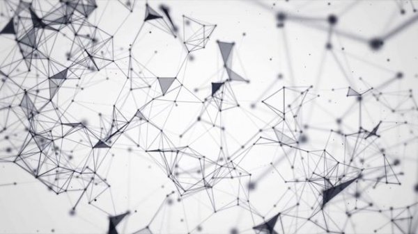 Фон футаж нейронная сеть, паутина, графика Background footage neural network, web, graphics