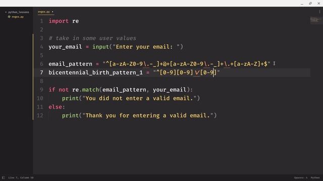 Python Regex смотреть онлайн