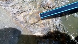Протянул ПНД в старой металлической трубе