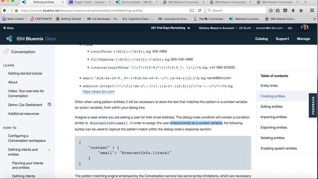 Watson Conversation - REGEX смотреть онлайн