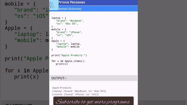 Python Programming On Nested Dictionary смотреть онлайн