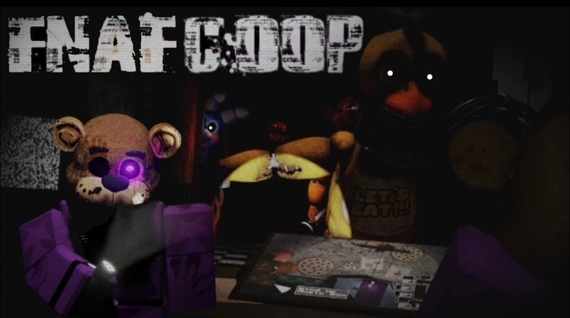 Жуткий чудик в игре FNAF COOP Roblox смотреть онлайн