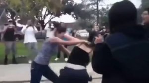 Девахи мочат   безбашенный миксфайт  Женские драки беспощадны   ужас!