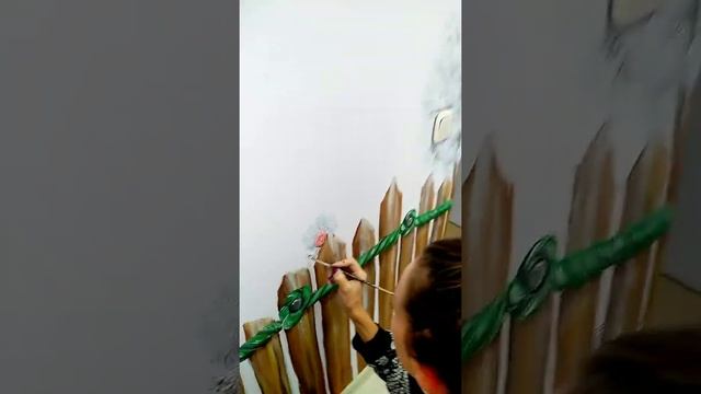 Acrilic painting. Роспись стены для детской игровой комнаты смотреть онлайн