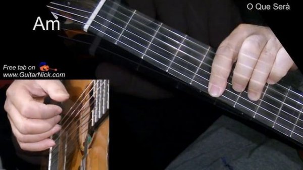O QUE SERA': Easy Guitar Lesson + TAB + CHORDS by GuitarNick