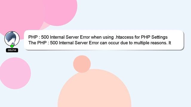 PHP : 500 Internal Server Error when using .htaccess for PHP Settings смотреть онлайн